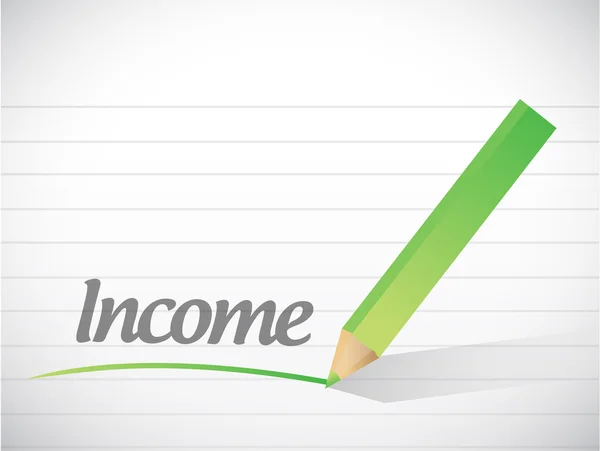 Income written message illustration design — Stock Photo, Image