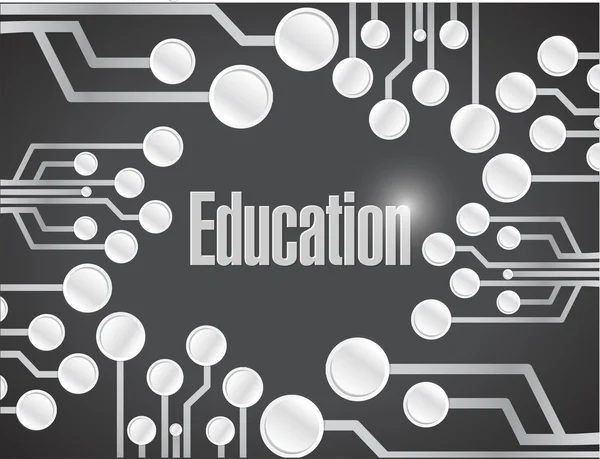 Education circuit board illustration design — Stock Photo, Image