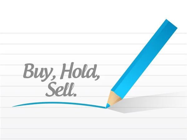 Buy hold and sell messages. illustration — Stock Photo, Image