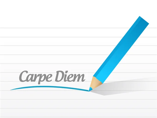 Carpe diem diseño de ilustración de mensaje escrito — Foto de Stock