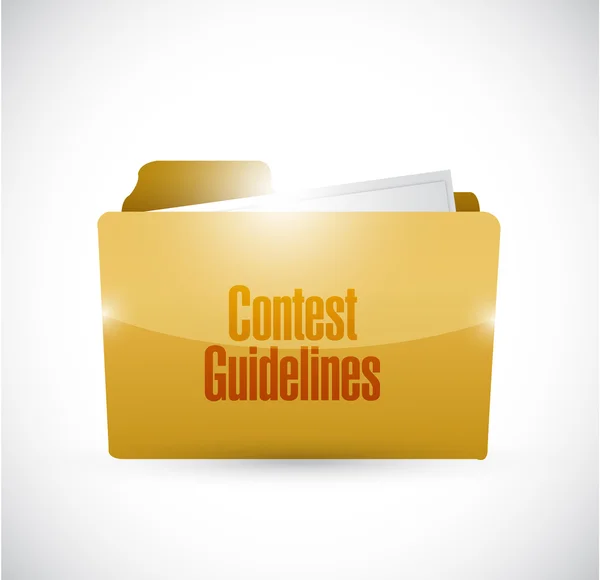 Contest guidelines folder illustration design — Stock Photo, Image