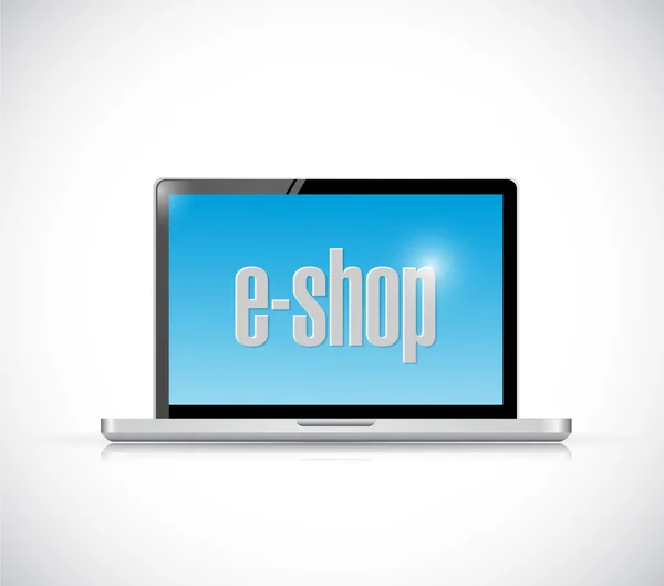 E-shop laptop afbeelding ontwerp — Stockfoto