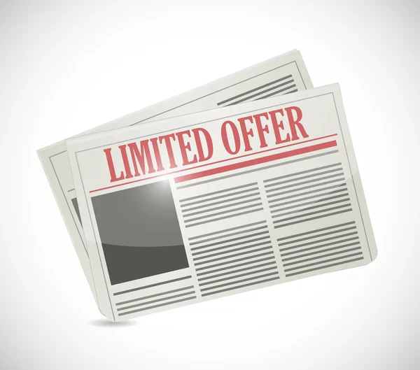 Limited offer newspaper illustration design — Stock Photo, Image