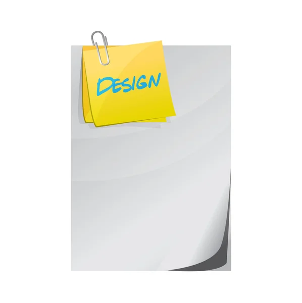 Diseño post papers ilustración diseño — Foto de Stock