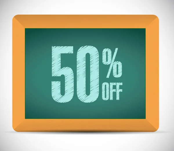 50 percent discount message illustration — Stock Photo, Image