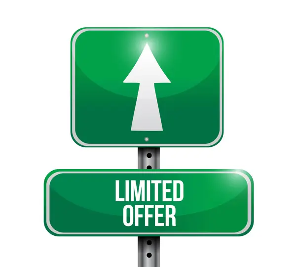 Limited offer signpost illustration design — Stok Foto