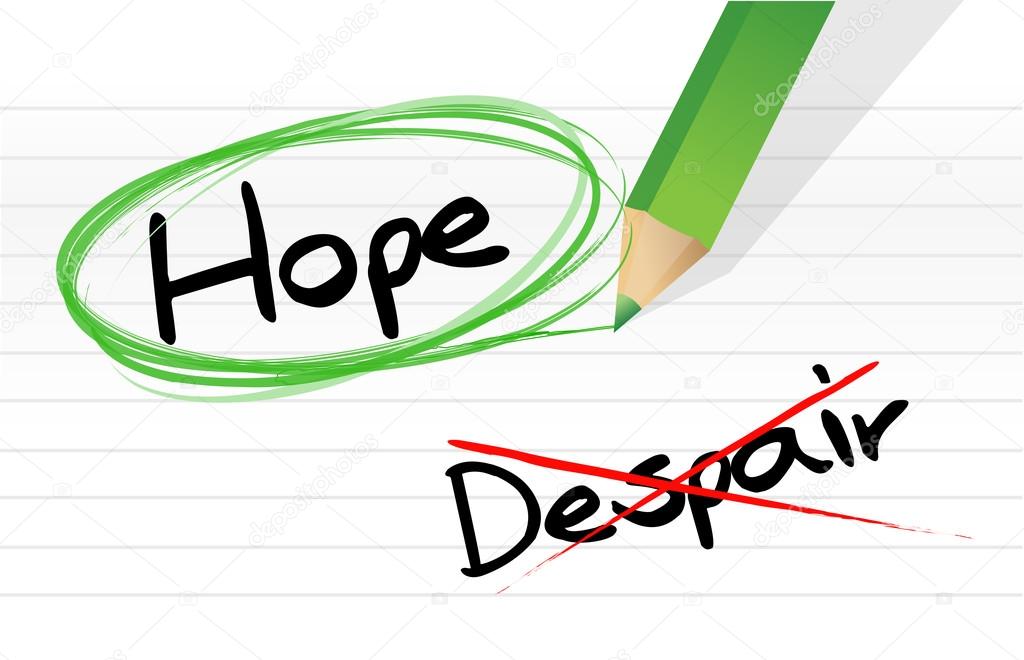 hope over despair illustration design