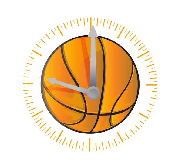 Basketball Uhr Illustration Design — Stockfoto