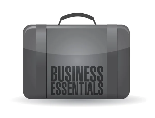 Business essentials bőrönd illusztráció — Stock Fotó