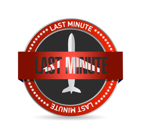 Last minute concetto di viaggio simbolo sigillo — Foto Stock