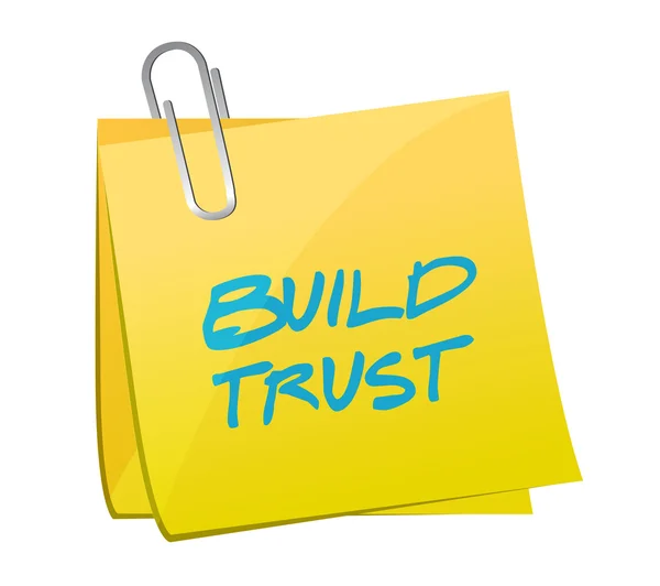 Build trust post message illustration design — Stock Photo, Image