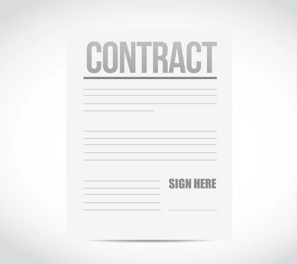Burada kayıt sözleşmesi kağıt çizimde tasarım — Stok fotoğraf