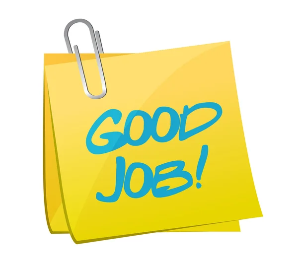 Good job post message illustration design — Stock Photo, Image