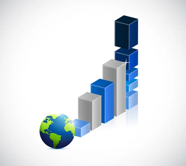 International business graph illustration design — Stock Photo, Image
