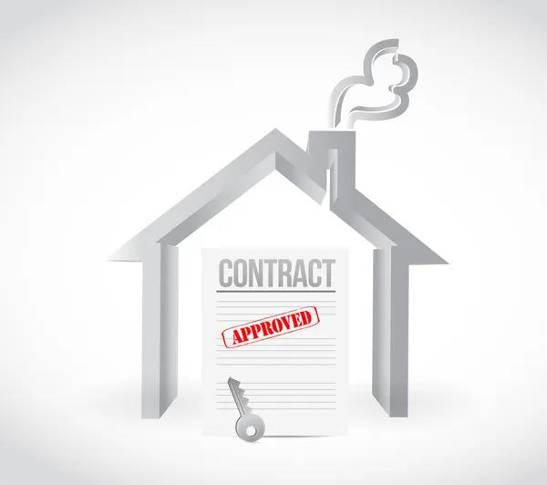 Immobilier maison contrat illustration conception — Photo