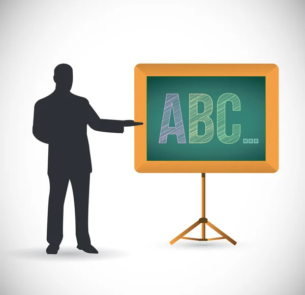 Teaching the abc illustration design — Stock Photo, Image