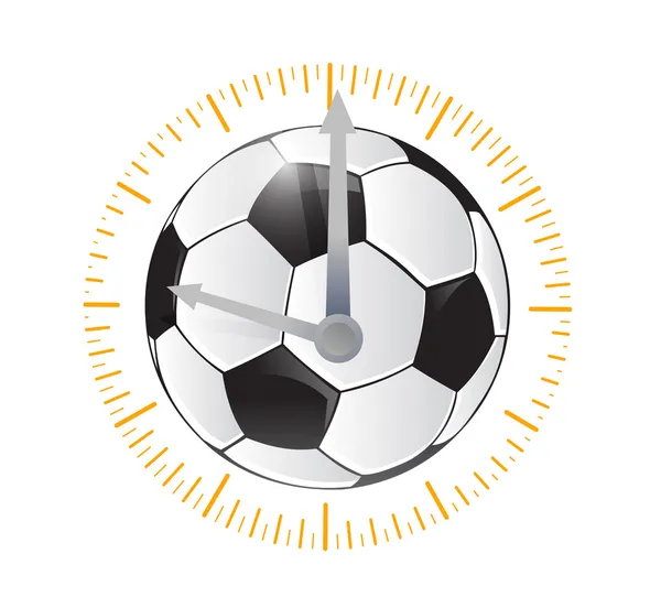 Fútbol bola reloj ilustración diseño —  Fotos de Stock
