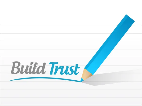Construir confiança mensagem ilustração design — Fotografia de Stock