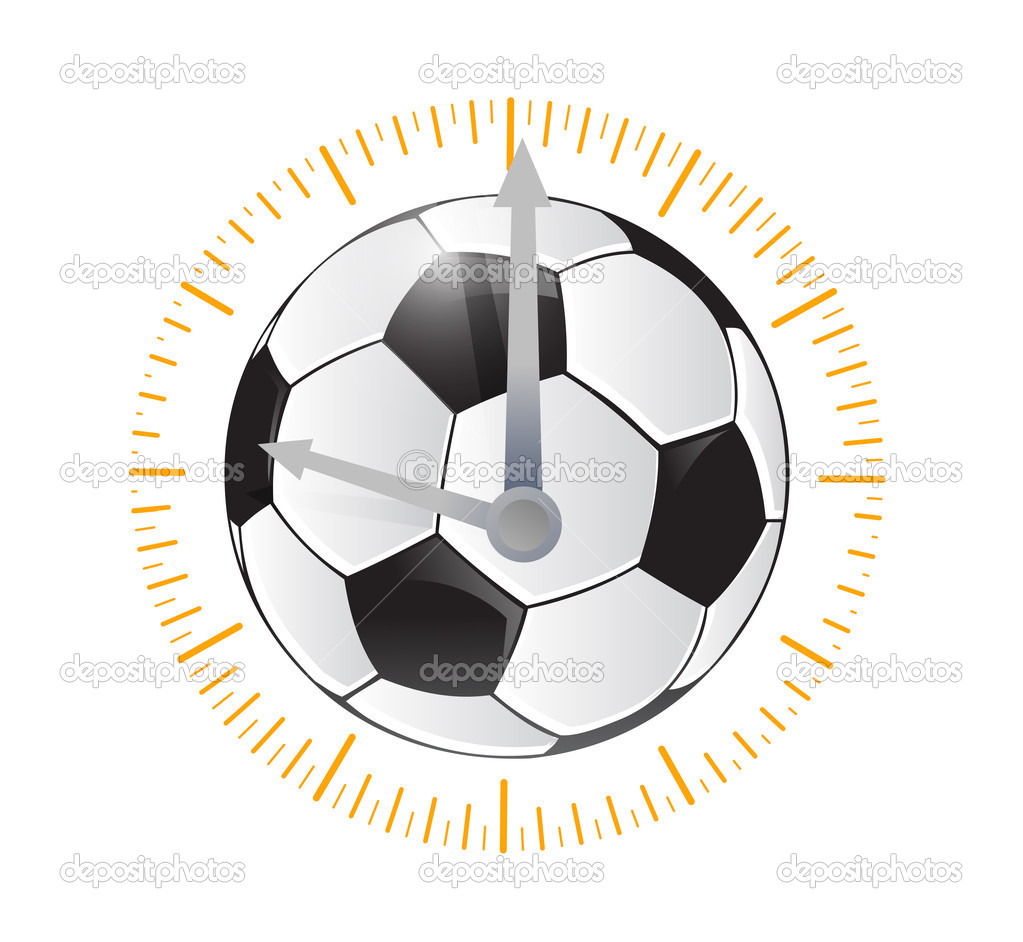 soccer ball watch illustration design