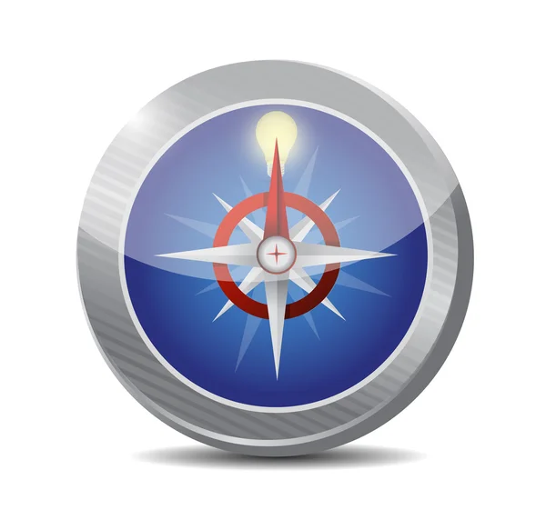 Idea compass illustration design — Stock Photo, Image