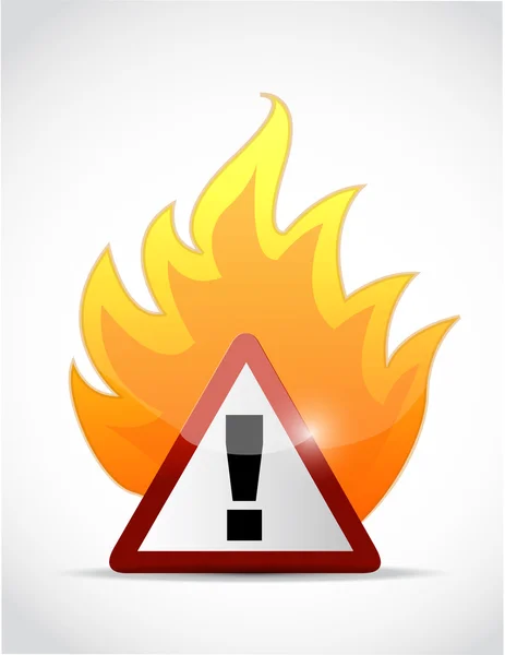 Fire warning symbol illustration design — Stock Photo, Image