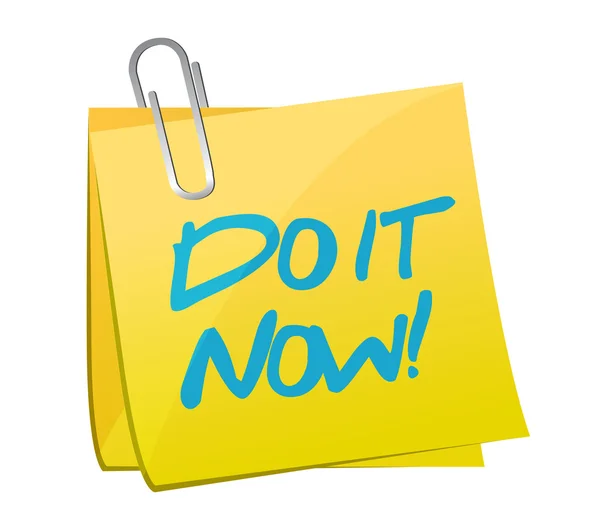 Do it now post illustration design — Stock Photo, Image