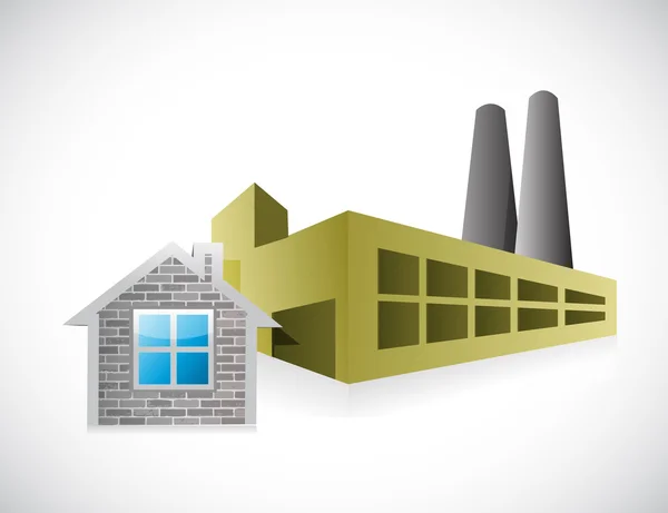 Home factory illustration design — Stock Photo, Image