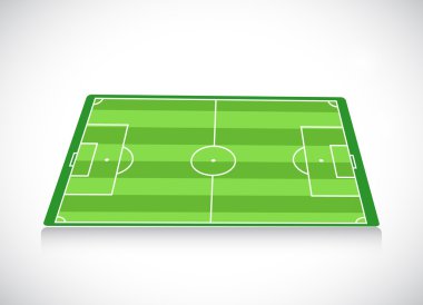 Futbol sahada illüstrasyon tasarımı