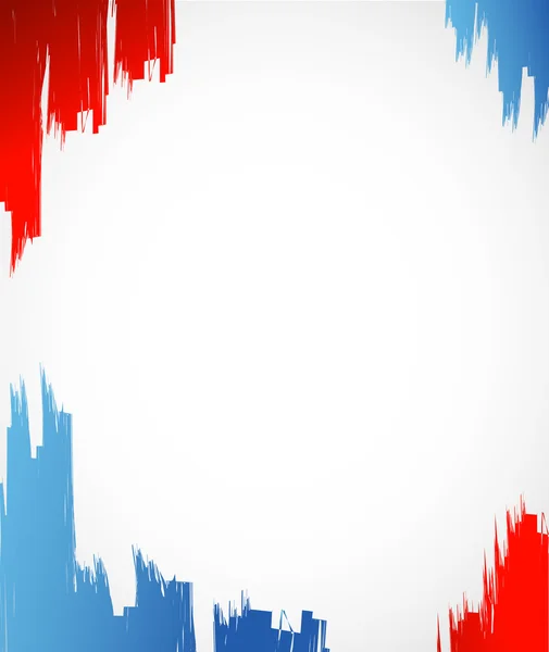 Rode, witte en blauwe inkt afbeelding ontwerp — Stockfoto