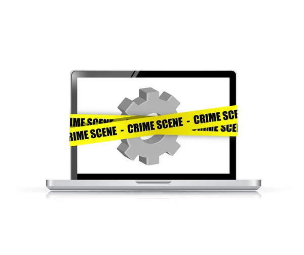 オンライン犯罪シーン コンセプト イラスト デザイン — ストック写真