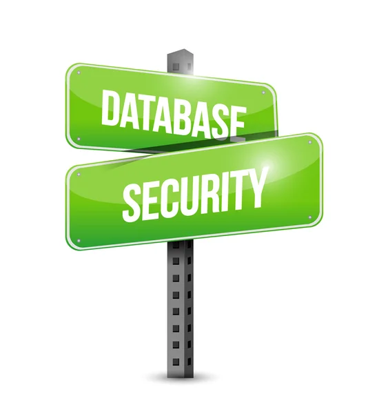 Database security street sign illustration design — Stock Photo, Image