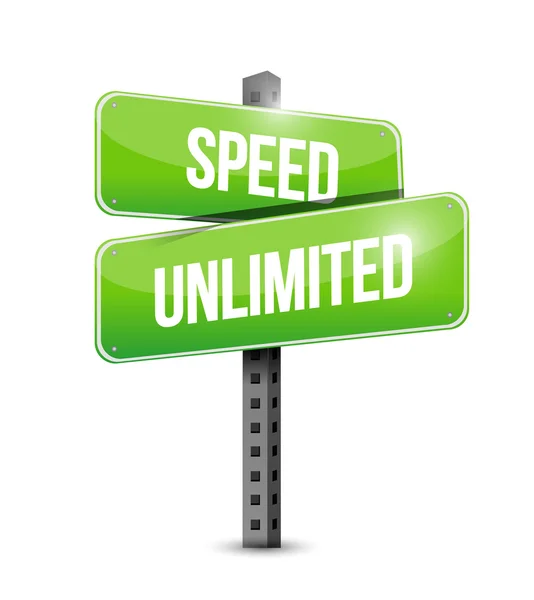 Speed unlimited signpost illustration design — Stock Photo, Image