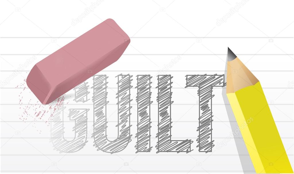erase your guilt concept illustration design