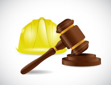 Construction law illustration design clipart
