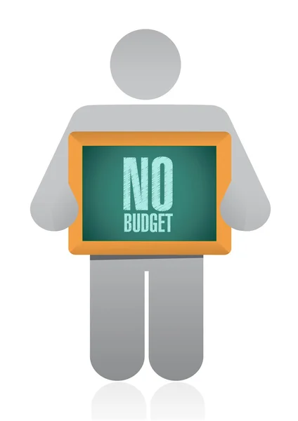 Icon holding a no budget sign illustration design — Stock Photo, Image