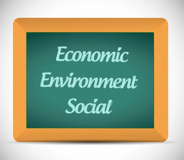 Hospodářství, životní prostředí a sociální poselství — Stock fotografie