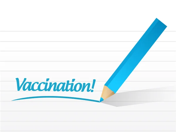 Vacinação mensagem sinal ilustração design — Fotografia de Stock