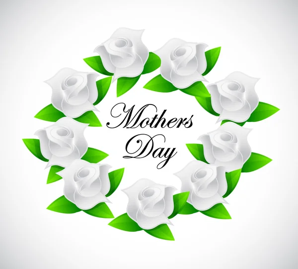 Mothers day roses sign illustration design — Stock Photo, Image