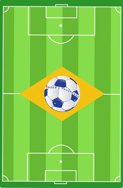 Дизайн ілюстрації футбольного поля бразилії — стокове фото