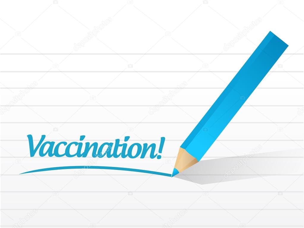 vaccination message sign illustration design