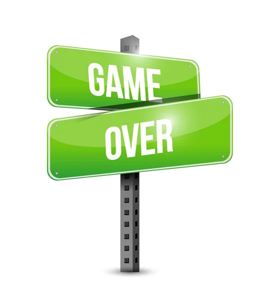 Game over street sign illustration design — Stock Photo, Image