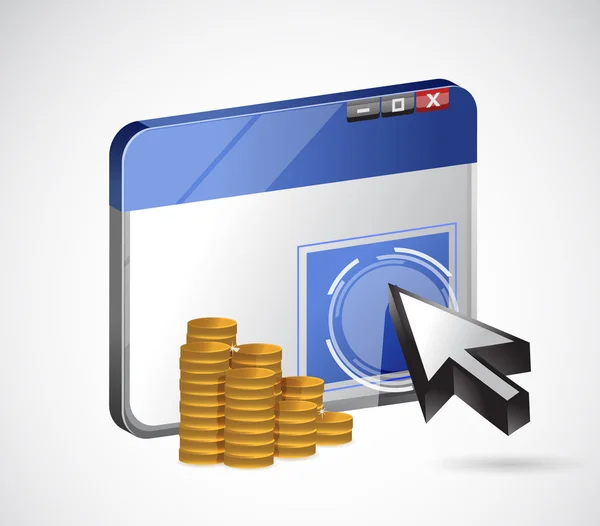 Pay per click profits concept illustration design — Stock Photo, Image