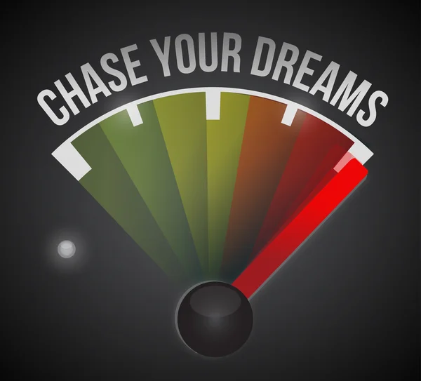 Chase your dreams marker illustration design — Stock Photo, Image