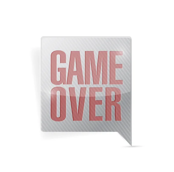 Game over speech bubble illustration design — Stock Photo, Image