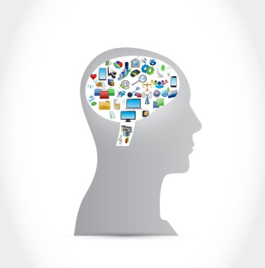 baş ve simgeleri çizim tasarım