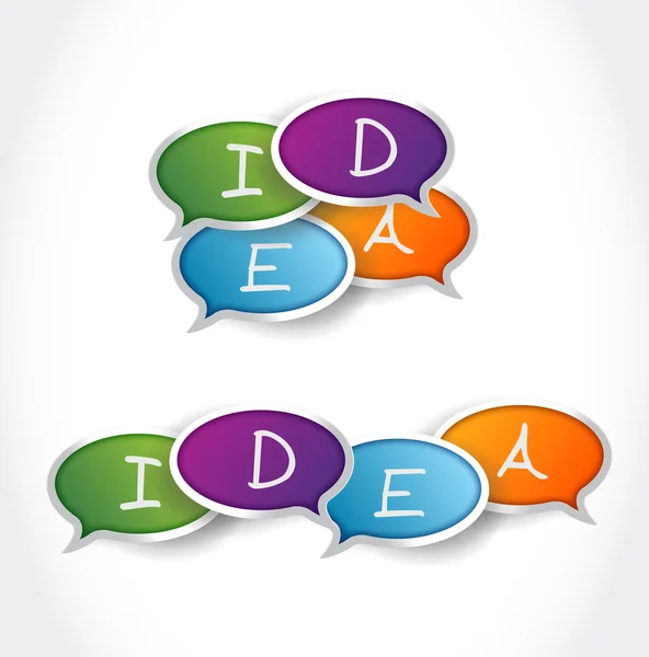 Idea message bubble illustration design — Stock Photo, Image