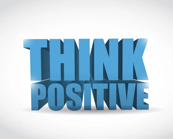 Think positive sign illustration design — Stock Photo, Image