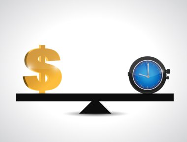 dolar ve zaman denge. resim tasarım