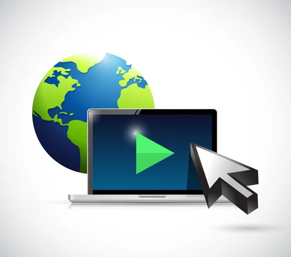International video marketing concept illustration — Stock Photo, Image
