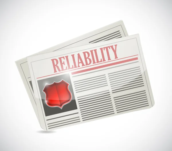 Reliability newspaper illustration design — Stock Photo, Image